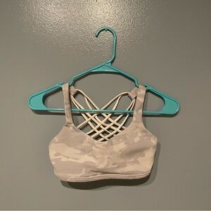 Lululemon Camo Sports Bra with Crisscross Back